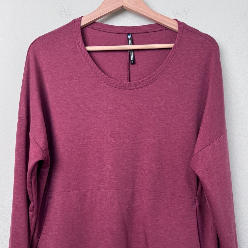 Kuhl Rhea Sweater Dusty Pink Mauve Pullover Thumbholes Granola Girl Hiking L - Picture 2 of 12
